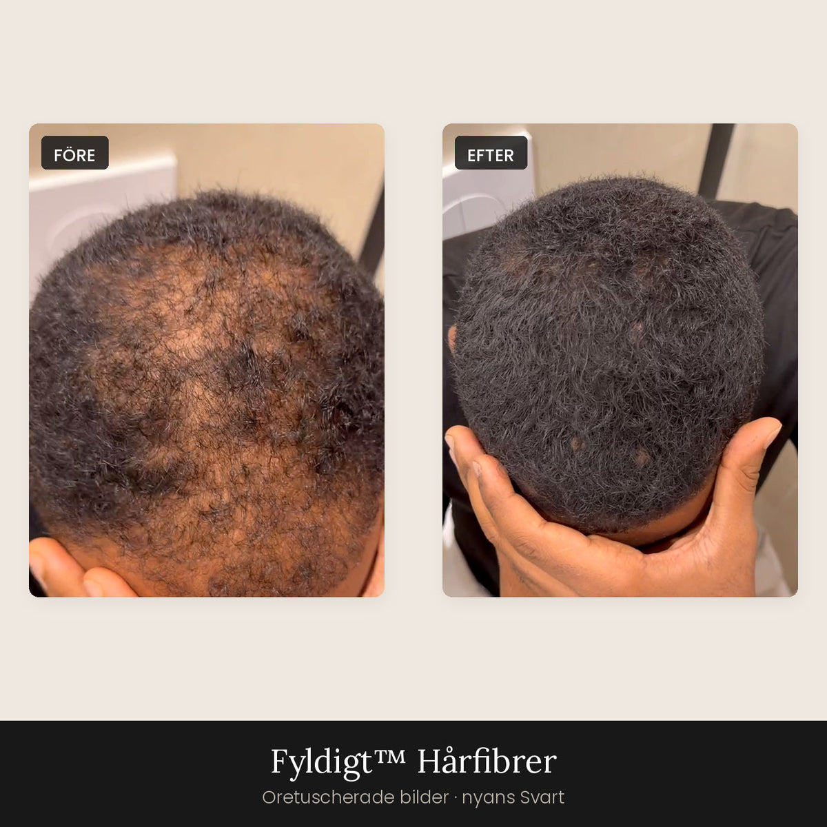 Fyldigt före och efter – oretuscherade bilder, nyans Svart