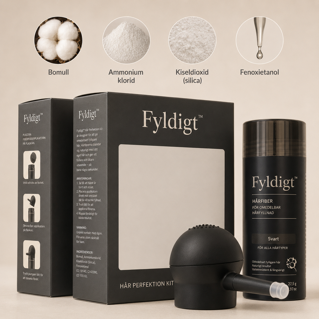 Fyldigt Hårfibrer 25 g svart
