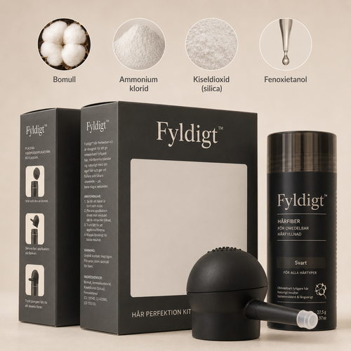 Fyldigt Hårfibrer 25 g svart