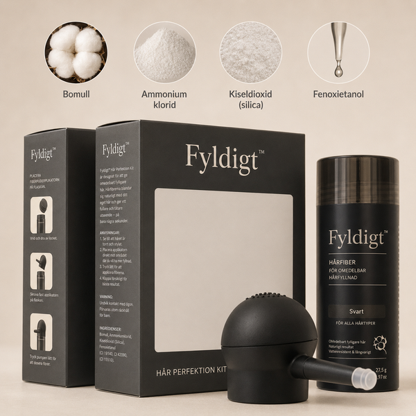 Fyldigt Hårfibrer 25 g svart