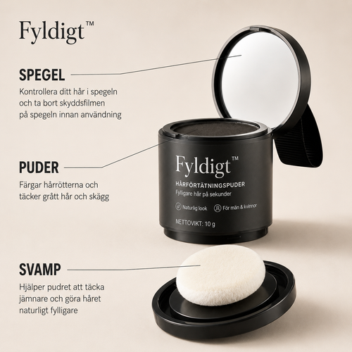 Fyldigt Hårlinjepuder - före och efter resultat