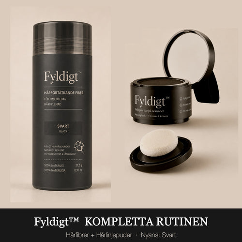 Fyldigt Kompletta Rutinen - hårfibrer och hårlinjepuder i svart